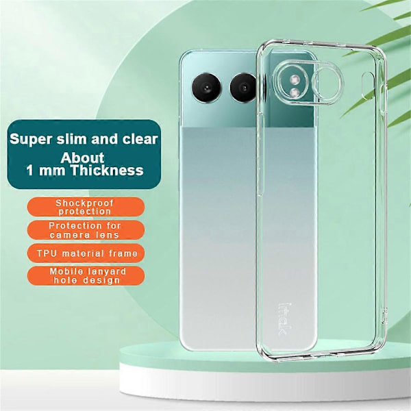 IMAK UX-5 -sarja OnePlus Nord 4:lle - Ultraohut naarmuuntumaton kirkas TPU-puhelimen suojakotelo