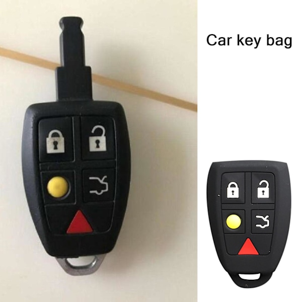 Til Volvo C30 C70 S40 V50 2004 - 2007 Silikone Fjernbetjenings Nøgle Etui Fob Shell Cover Skin Jakke Ærme Auto Til Dele Ny