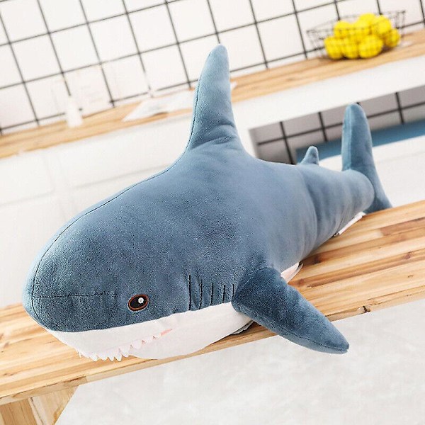Ny Ikea Blahaj Stor Plys Shark Pude Blød Fyldt Sød Dyr Legetøj Gave 45CM