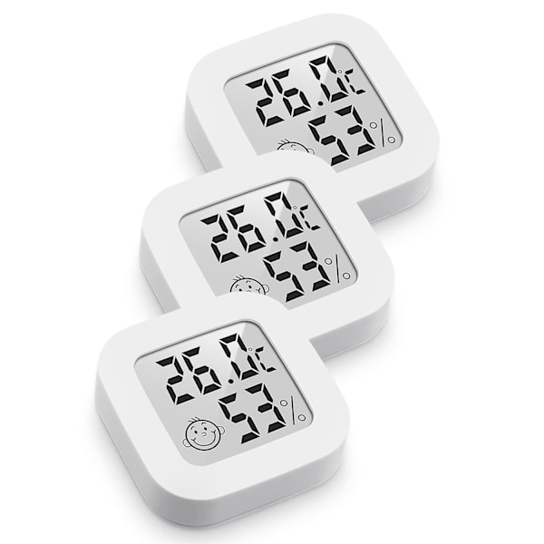 Mini Højpræcision Digital Indendørs Termometer Hygrometer - Thermo Hygrometer Komfortniveauindikator
