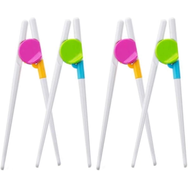 Kids Training Sticks, 4 Pairs Kids Training Sticks Adult and Beginners, Reusable Right or Left Handed Learning Sticks