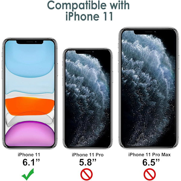 Silikone Cover til iPhone 11 6,1 tommer, Silkeblød Berøring Fuld Kropsbeskyttende Cover, Stødsikkert Cover Med Mikrofiberforing (sort)