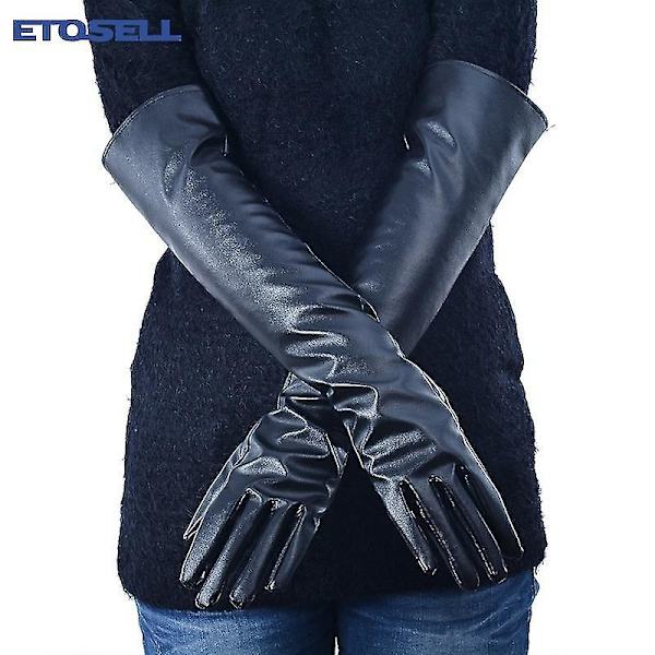 Nye Faux Læder Lange Handsker Mode Kvinder Handsker Varme Udendørs Lang Design Sexy Handsker
