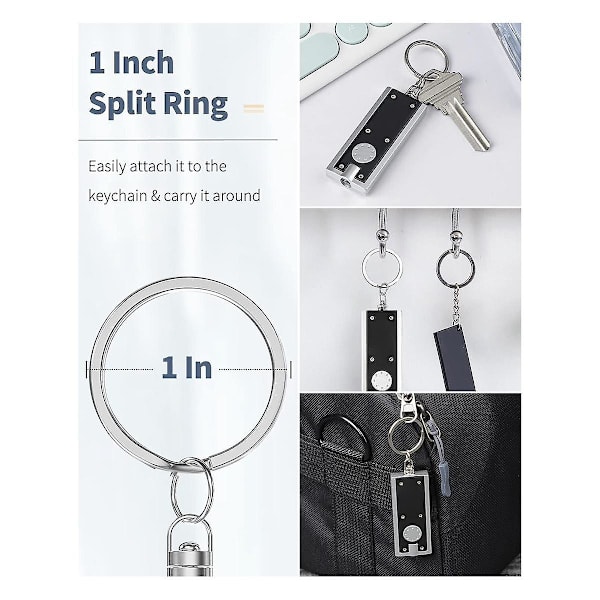 10-pack Mini LED-nyckelringslampa 12 Lumen Bärbar Ultra Ljus Flat Torch för Utomhus