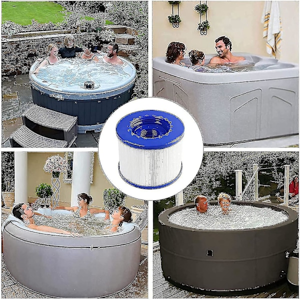 4-pak Hot Tub/Clever Spa Kompatible Filterpatroner med Gevind til Span1407535/filter til Mspa, til Spa Pool Filter Vedligeholdelseskit_(Guangua
