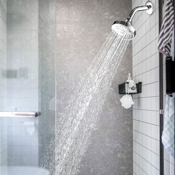Bruseshowerhoved, Højtryks 5-indstillings Bruseshowerhoved Med Justerbar Svingbar Kugleled