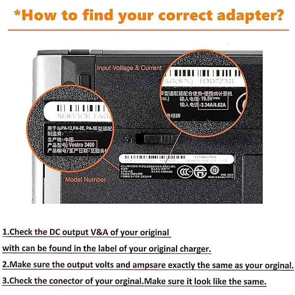 240W 19.5V 12.3A Laptop Adapter til DELL Alienware M17X R2 M17X R3 M4700 M640