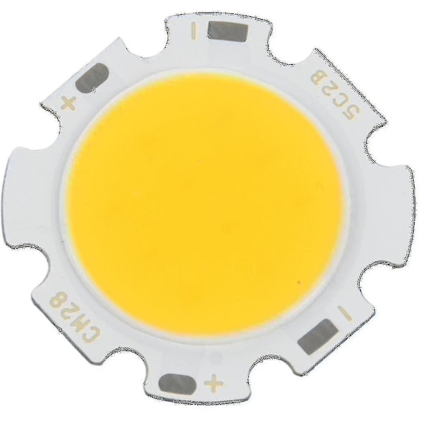 4x 5w Chip Lys Rund Cob Super Lys Led Lys Led Lampe Pærer Varm Hvid Dc15-17v