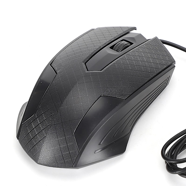 Profesjonell svart kablet mus for kontor-bærbar PC - 2400dpi høy presisjon og ergonomisk design (Q57)