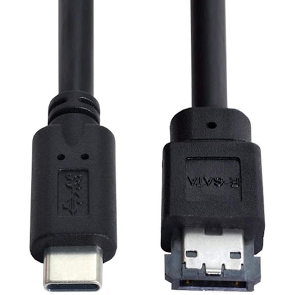 ESATA till USB C-kabel USB Typ C Han-kontakt till ESATA ESATAp HDD-kabel för bärbar dator PC