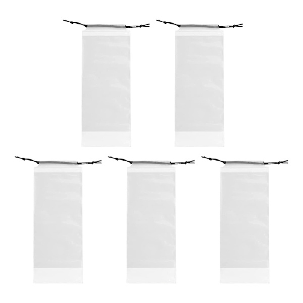 5 stk. paraplyopbevaringsposer transparente paraplyovertræk vandtætte paraplybeholderposer