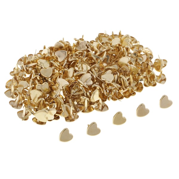 50 stk. hjerteformede mini brads dekorative papirclips til scrapbog