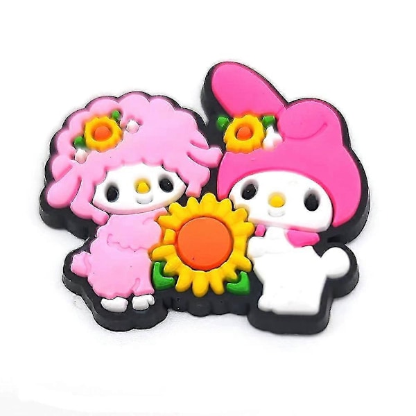 30 kpl/setti Kuromi My melody Keroppi Cinnamoroll Crocs-kenkien riipuksia Kenkien sandaalien koristelu Syntymäpäivälahjat Kenkien tarvikkeet