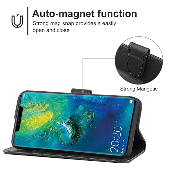 Læder Telefonetui til Huawei Mate 20 Pro