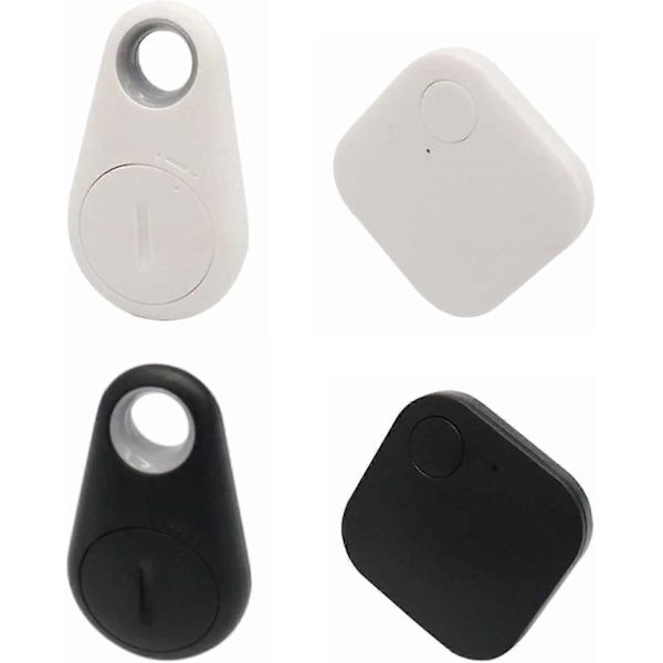 4 stk. GPS Tracker Smart Locator med Bluetooth til børn, hunde, ældre, biler, tegnebøger, kæledyr, katte, motorcykler, bagage, smartphones og selfies Terne