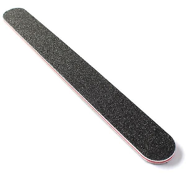10 dobbeltsidede lige filer 100/180 - Neglefiler Sort