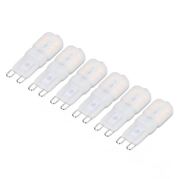 Dimbar G9-lampa 6-pack 3W Dimbar G9 LED-lampa 360 grader energisparande