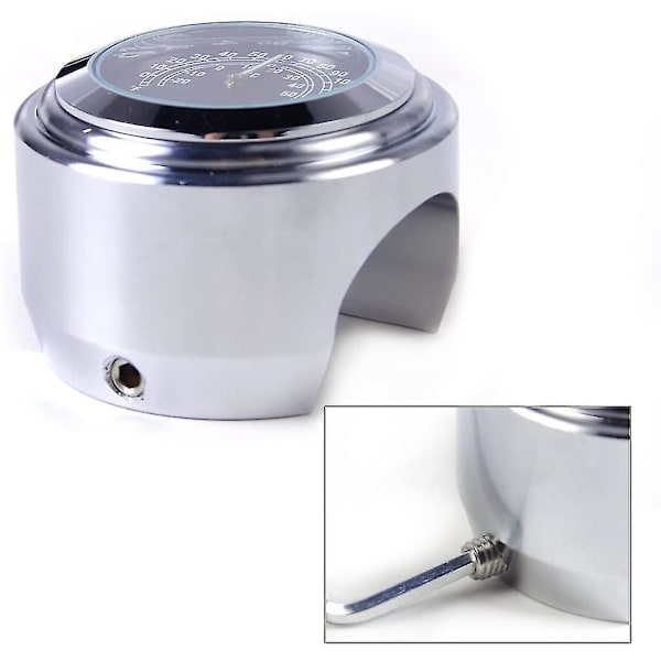 2 stk Motorsykkel Kvarts Klokker og Termometer 7/8 tommer Vanntett Sykkel Styre Klokker Aluminium Univer-
