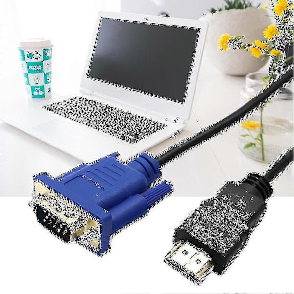 1m HDMI - VGA 1080p Muuntojohto HDMI-VGA-liitäntöihin