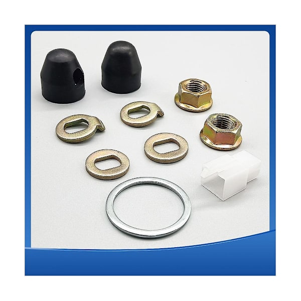 M14 2Set Ebike Hjulmotoraxel 14mm Axelskruvlockbricka/Distans/Mutterkåpa E-Cykel Hjul Lås för