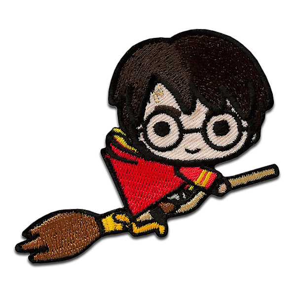 Harry Potter ? på kost - lap / stryge-på lap / stryge-på lap / lapper / stryge-på