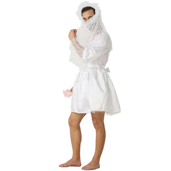 Mænd Voksen Brud Bryllup Stag Do Party Kostume Mandlig Sjove Outfits Fancy Dress