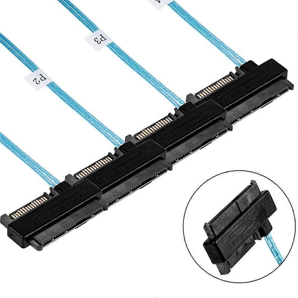 Mini Sas Sff-8087 - 4 Sff-8482 palvelinlevykortin kiintolevyn datakaapeli Sata-virtakaapeli 0,5 m