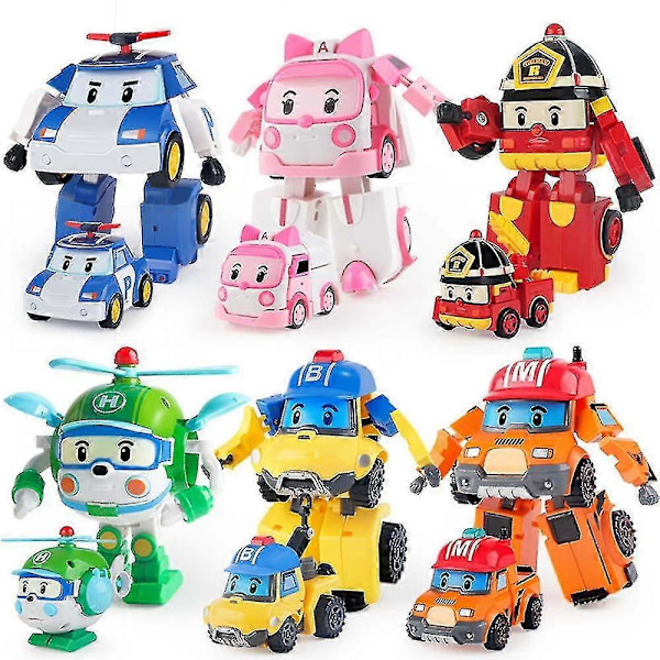 Deformationsbil Poli Sheriff Leksak Robot Poli Ambaroi Brandbil Räddningsteam Stor Buss Presentask
