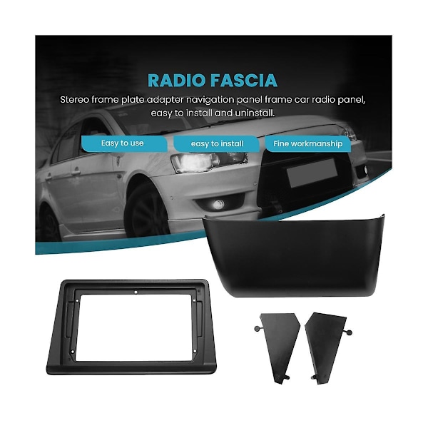 2Din 9 tuuman auton radiokehystä Montero V31 Cheetah Kingbox stereokaiuttimen kehyksen sovittimelle navigointipaneelille