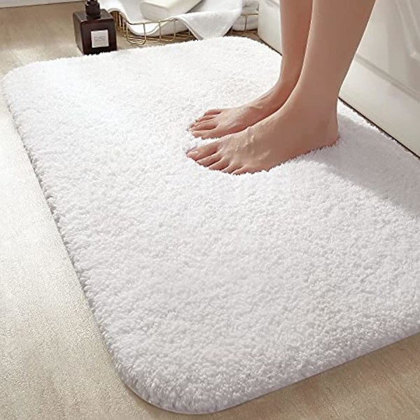 Badmatta Badrumsmattor Mjuk Plysch Snabbtorkande Halksäker Badmatta För Dusch Maskintvättbar Mikrofiber Badrumsmatta