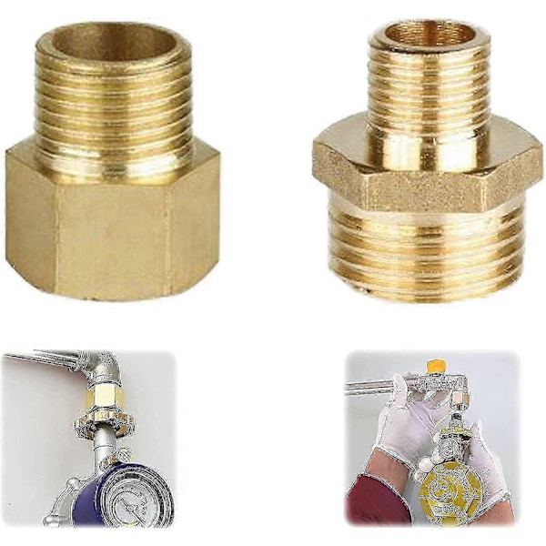 Gasadapter Gasslangsadapter Gas Cyr Anslutningsadapter Gasadapter 1/2 Till 1/4, 3/4 Anslutningskoppling För S, Campingkök