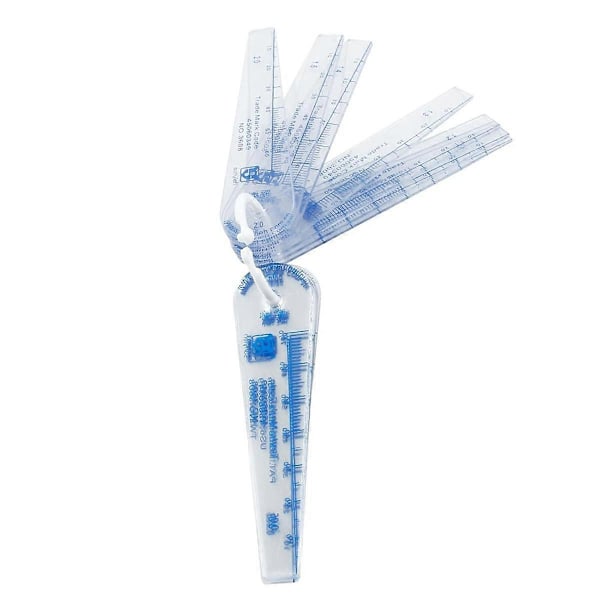 1 Pack Plastmätare 0,05-3mm Tjocklek Mätverktyg 25 i 1 Mätare för att Mäta Glapp