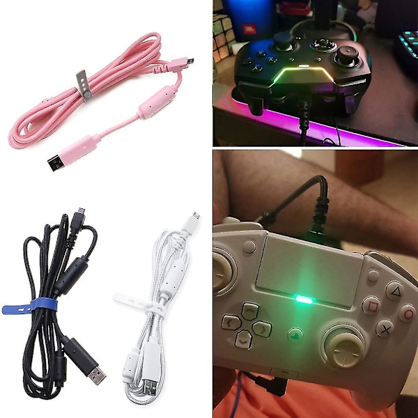 USB-kabel erstatning for Razer Wildcat / Razer Raiju PS4 spillkontroll