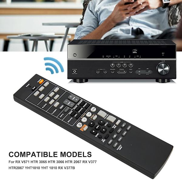 RAV523 ZJ66520 Fjärrkontroll för AV-receiver för RX V571 HTR 3065 HTR 3066 HTR 2067 RX V377 HTR2067 YHT1810 RX V377b