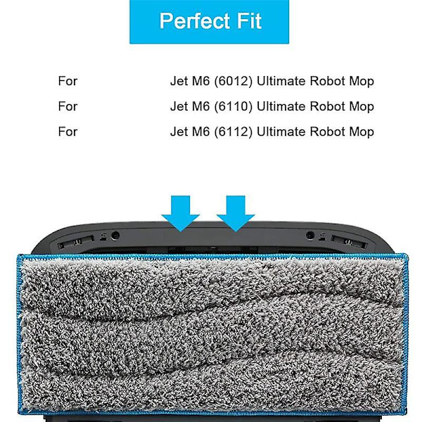 Udskiftningsbare Vaskbare Mop-Puder til iRobot Braava Jet M6