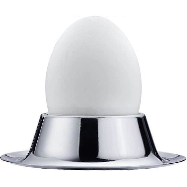 Eggkopp i rustfritt stål, sett med 6 eggkopper, polert og stablebare