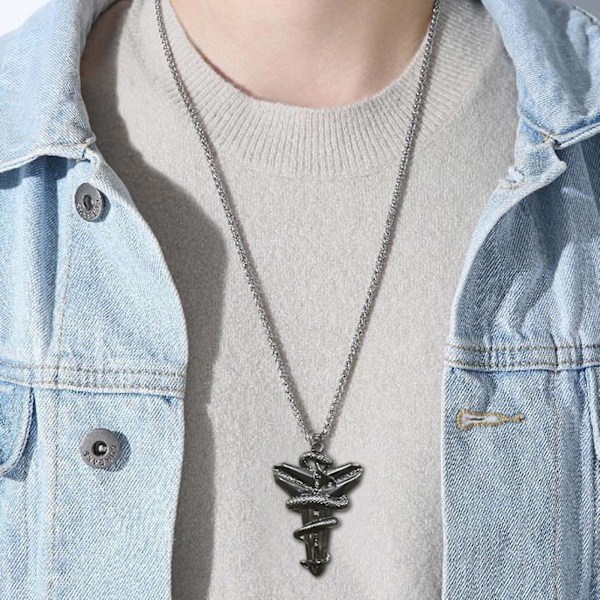 Hip Hop Mamba Snake Ristiristiketju Miehille ja Naisille Ruostumattomasta Teräksestä