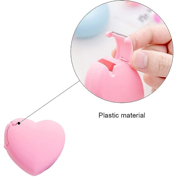 2 st Tejpdispensrar Hjärtaformade Tejpklippare Plast Tejpdispenser För Hem Kontor Skola Student