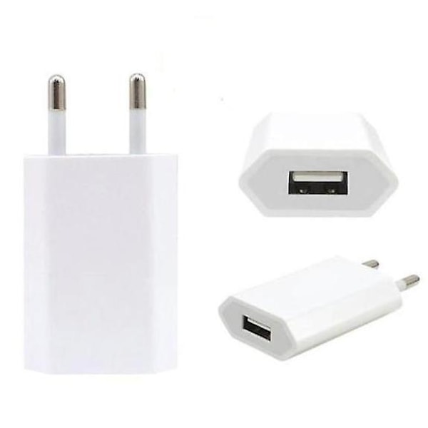 3-pack laddare kompatibel med iPhone / Samsung 5V / 1A och andra Vit