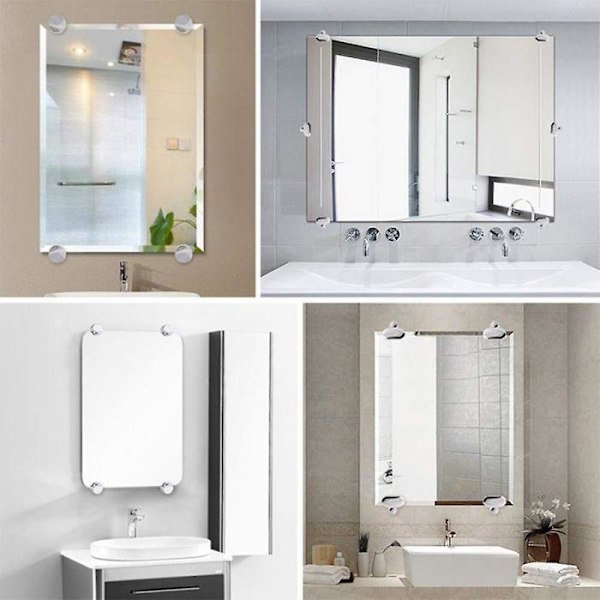 10 stycken glasklämmor i zinklegering, spegelklämmor, hållare för 4-6 mm glas