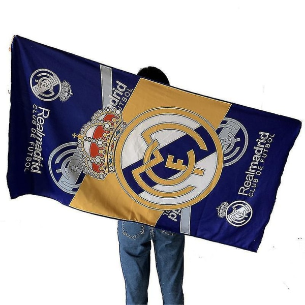 75 * 140cm Soccer Large Bath Towel Real Madrid Print Rectangular Bath Towel Beach Large Towel