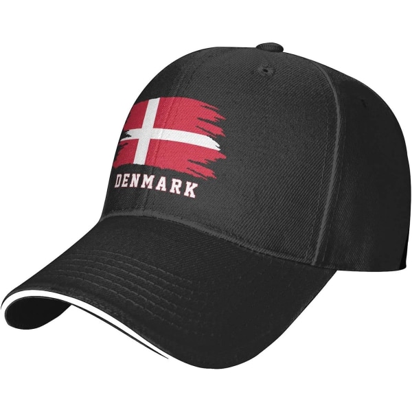 Denmark Flag Danes Mesh Baseball Cap Breathable Adjustable Sport Hat Summer Hat Unisex for Men and Women Black bm-4014