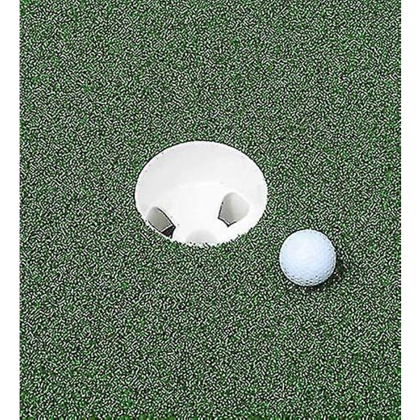 Golfhull Putting Cup For Øvings Putting Green | Sett Med 2 Golf Kopper - Overholder USGA-Regler, ABS Elfenbenshvitt, Dimensjon 4\" Dybde, Diameter 4 1/8\"