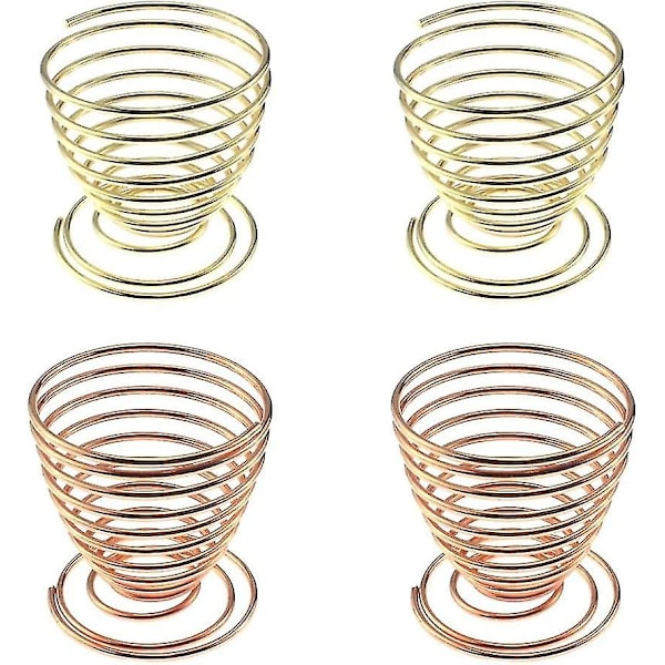 Eggkoppsett med 4, Eggkopper, Eggkoppholder i rustfritt stål