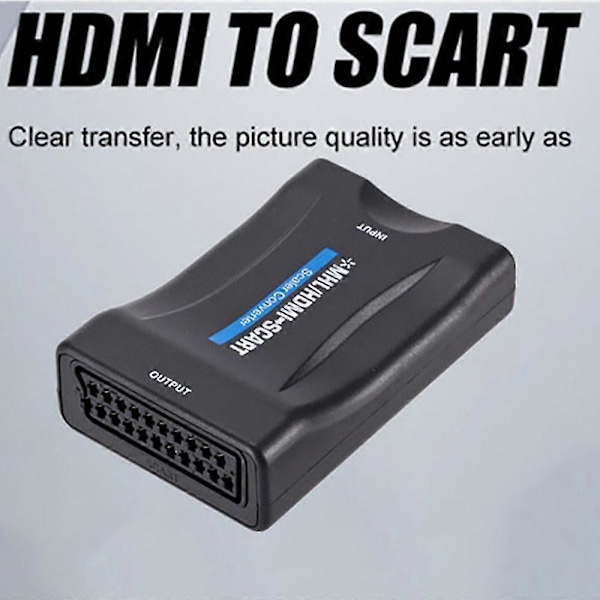 Mini HDMI till SCART-omvandlare 1080p HD Video Ljud Adapter