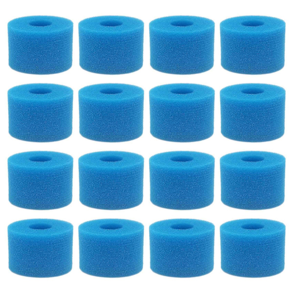 16 stk. Genanvendelige Vaskbare Skum Spa-Filter S1 Type til Pure Spa
