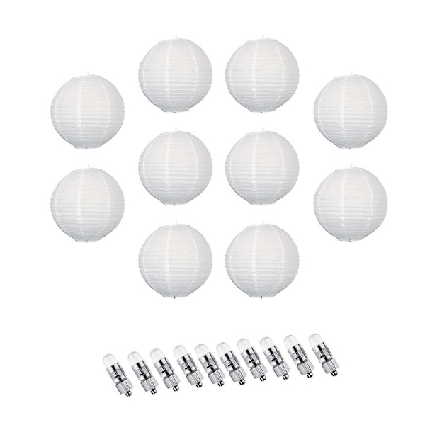 20 st LED Dekor Papplampor Vattentäta Trädgårdslyktor Papplyktor Ljus Vinter Papplyktor