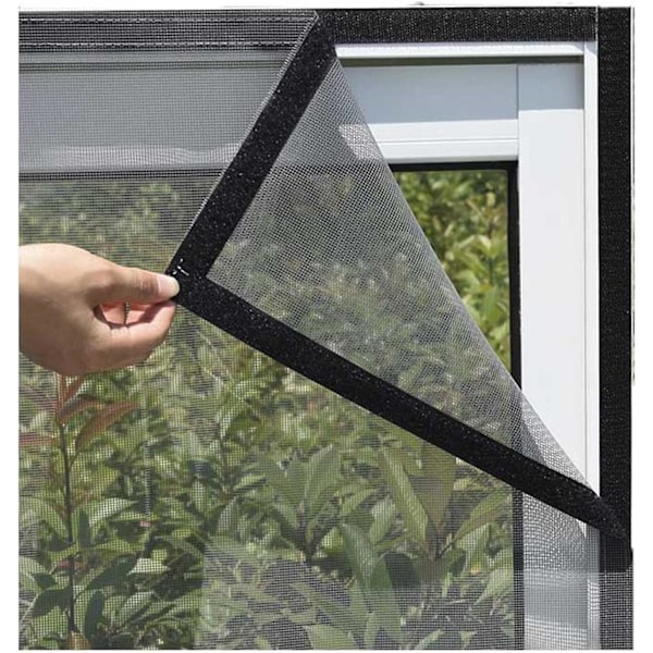 Vinduesmyggenet, selvklæbende myggenet til vinduer, justerbart net til insekter, transparent net til kat, myggenet (120*150cm)