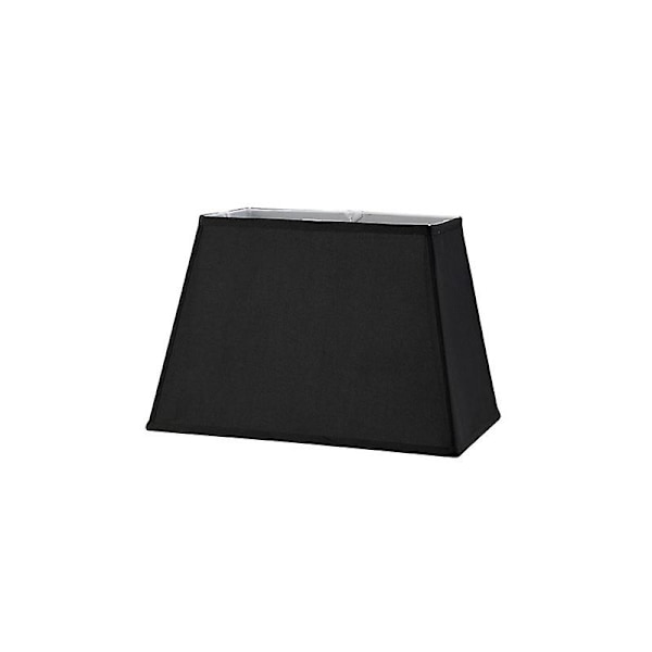 36 cm rektangulær stof lampeskærm sort