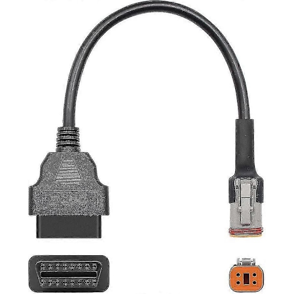 Harley Davidson motorcykel 4-pin till 16-pin OBD2 diagnostisk adapterkabel kompatibel för Har-ley motorcyklar